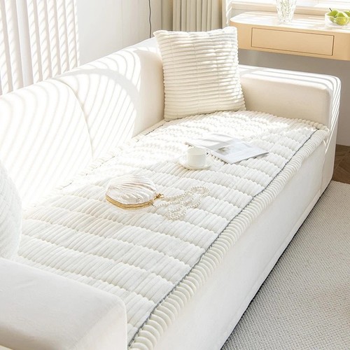 Thick warm plush sofa slip - thick,