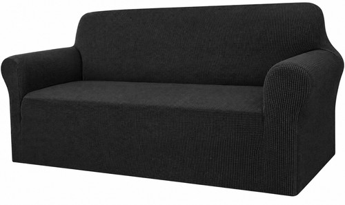 Seater sofa cover black non - seater,