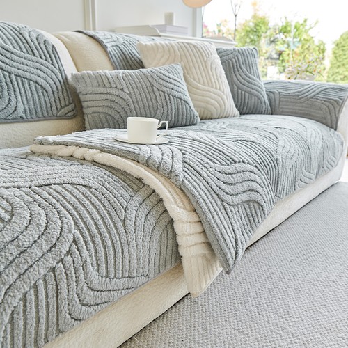 Thick plush sofa cover 4 - plush, 1-4