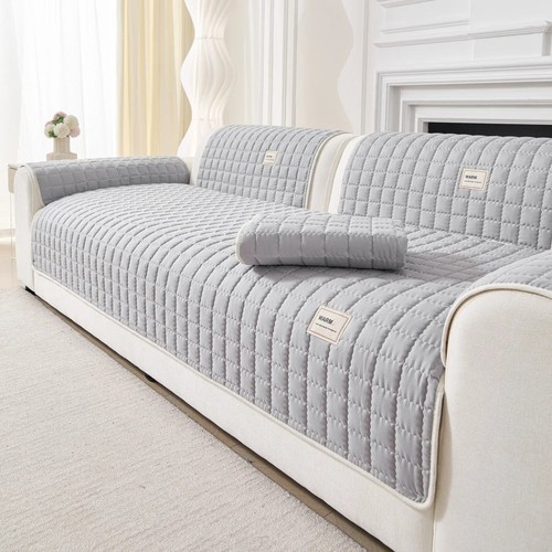 Quilted anti slip sofa cover - sofa,