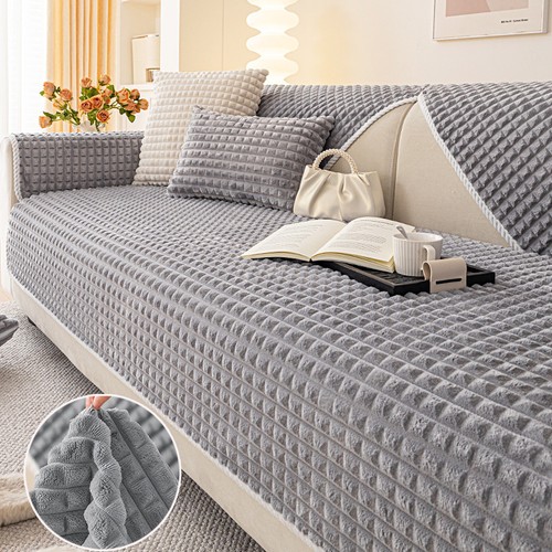 Thick plush sofa cover - plush, 1-4