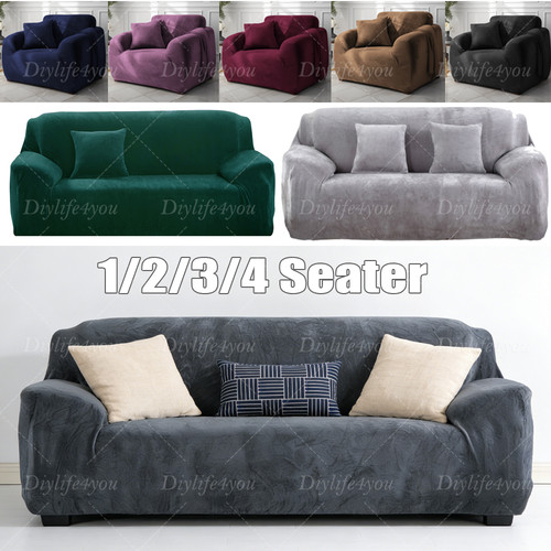 Velvet elastic stretch sofa - velvet,