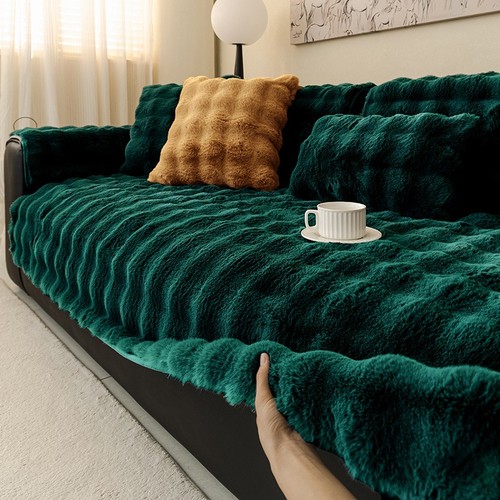 Fluffy fur sofa - fur, seat