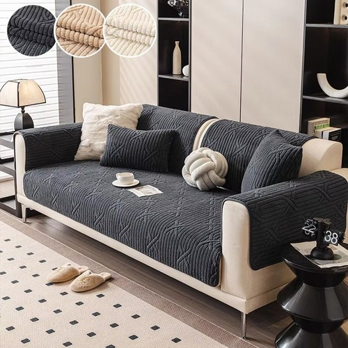 Thick plush sofa cover 4 - plush,